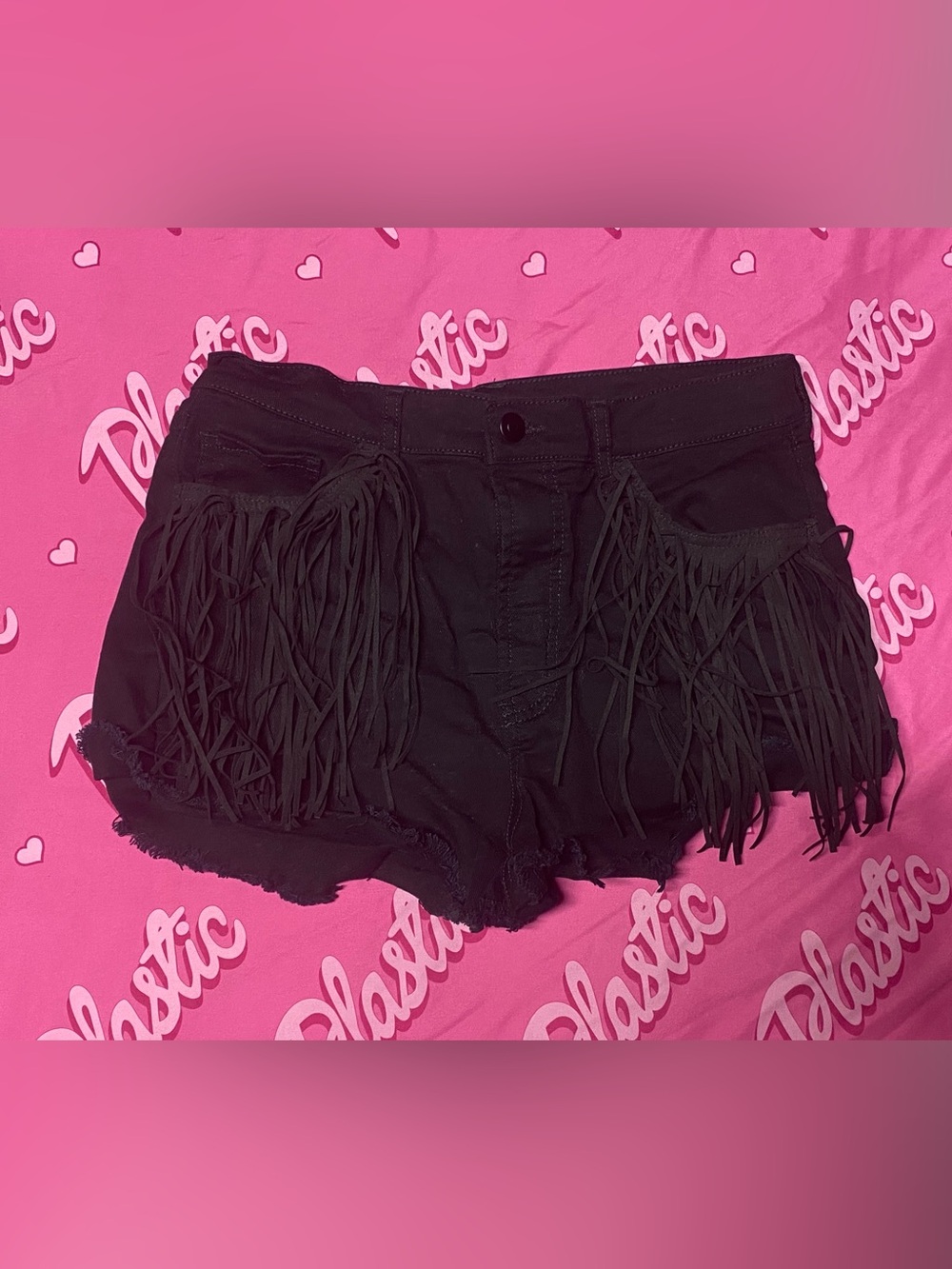 No Boundaries Festival Fringe High Rise Shorts Frayed Distressed Hem Bottoms